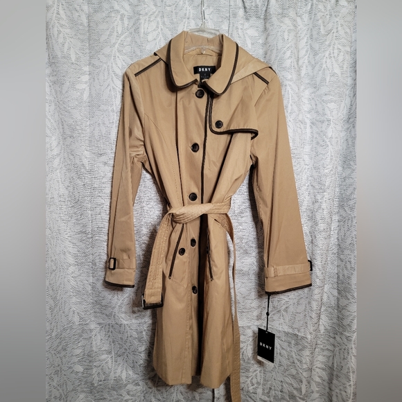 Dkny Jackets & Coats Nwt Womens Dkny Beige Brown Trench Coat